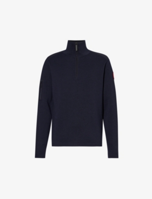 CANADA GOOSE: Stormont logo-appliqué half-zip wool jumper