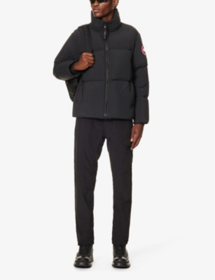 Shop Canada Goose Men's Black Lawrence Quilted Shell-down Jacket