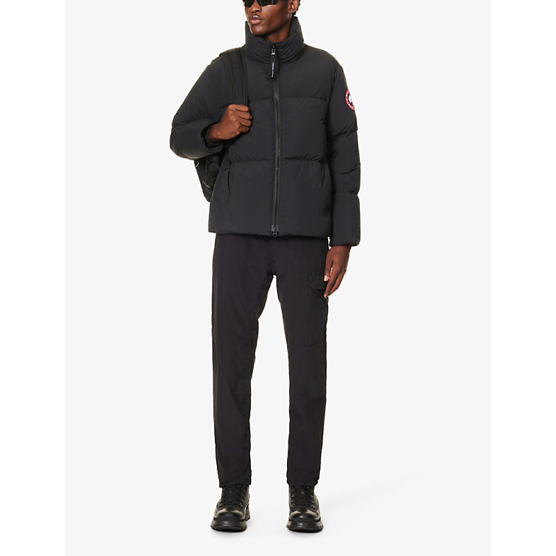 Shop Canada Goose Men's Black Lawrence Quilted Shell-down Jacket