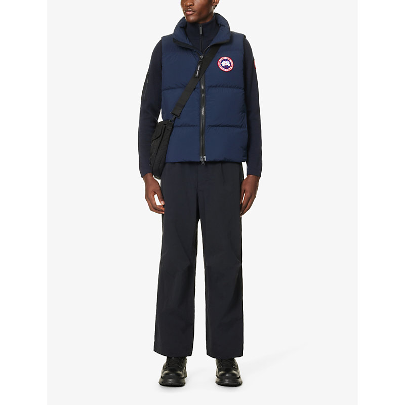 Shop Canada Goose Lawrence Quilted Shell-down Vest In Atlantic Navy