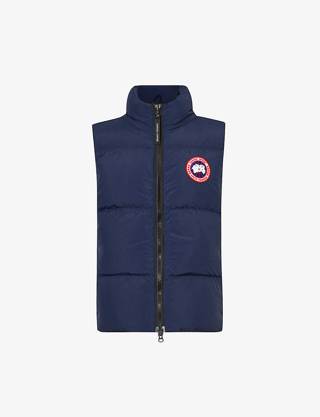 Shop Canada Goose Mens Atlantic Navy Lawrence Quilted Shell-down Vest