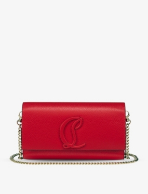 Christian Louboutin Logo Plaque Clutch Bag in Pink