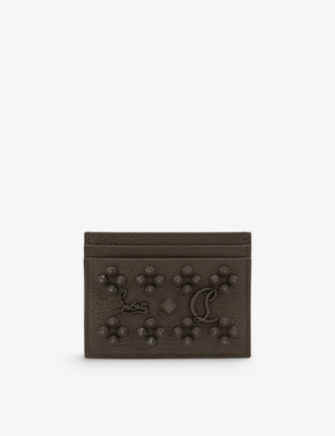 BURBERRY Embellished textured-leather cardholder