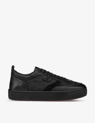 Christian Louboutin Louis Flat Spike Black High Top Sneaker EUR48.5 US Size  14