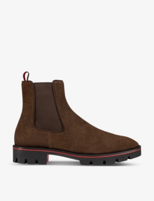 Christian Louboutin Men's Rosalio 70 Red-Sole Chelsea Boots