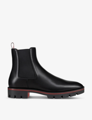 CHRISTIAN LOUBOUTIN: Alpinosol leather Chelsea boots