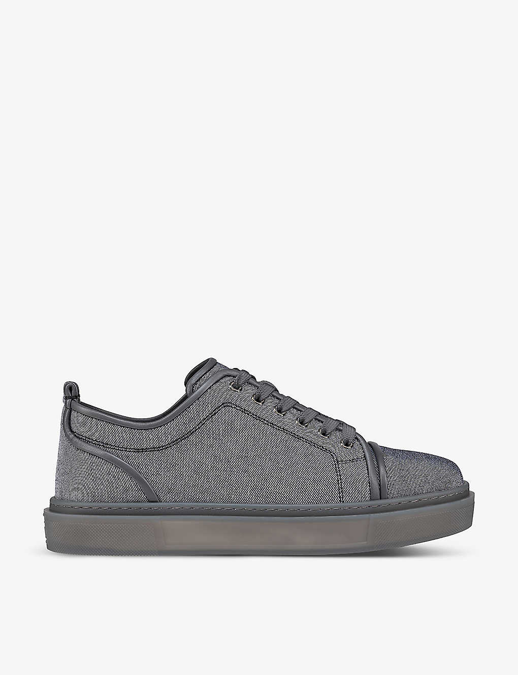 Christian Louboutin Mens Smoky Adolon Junior Woven-blend And Suede Low-top Trainers