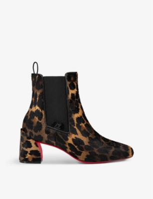 Christian Louboutin So CL Chelsea 85 Leather Bootie, 36 / Black