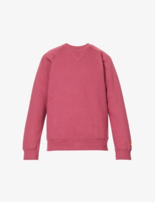 Carhartt Wip Chase Sweatshirt Pink In Punch Gold