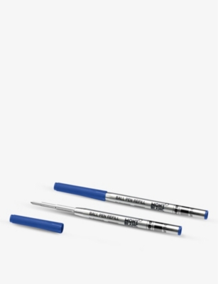 MONTBLANC: Royal Blue Broad Ballpoint Pen Refills Set Of Two