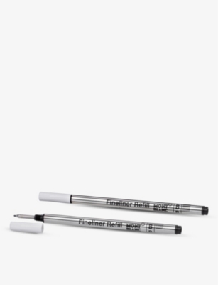 MONTBLANC: Mystery Black broad fineliner pen refills set of two