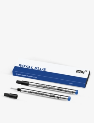 MONTBLANC: Royal Blue LeGrand rollerball fine pen refills set of two