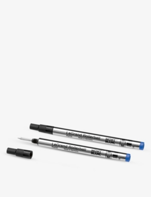 MONTBLANC: Royal Blue LeGrand Rollerball Medium Pen Refills Set Of Two