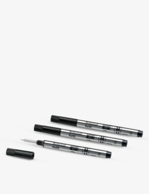 MONTBLANC: Mystery Black Small Rollerball Medium-Line Pen Refills Set Of three