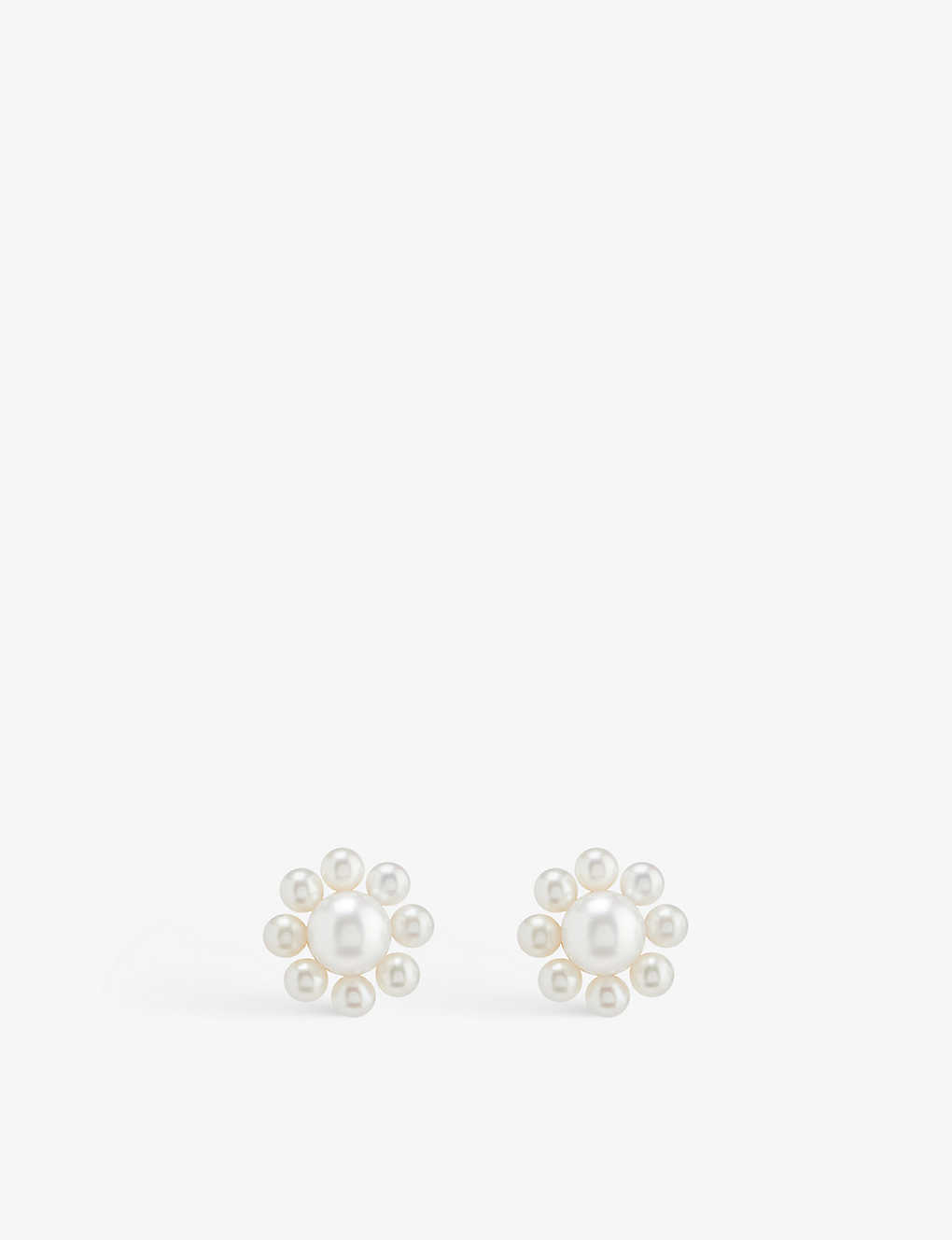 Sophie Bille Brahe Margherita 14ct Yellow-gold And Freshwater Pearl Earrings In Pearl Gold