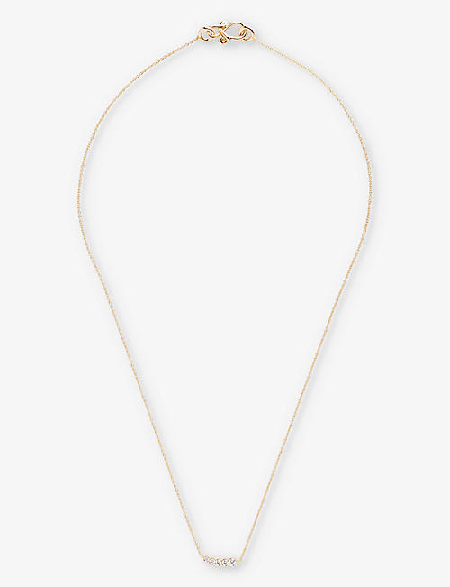 SOPHIE BILLE BRAHE: Lune 18ct yellow-gold and 0.11ct diamond necklace