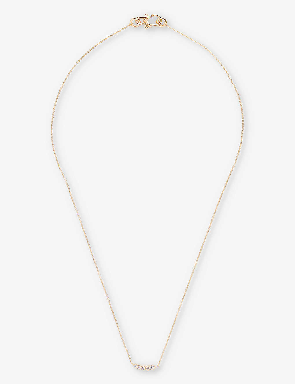 Sophie Bille Brahe Lune 18ct Yellow-gold And 0.11ct Diamond Necklace In 18k Gold