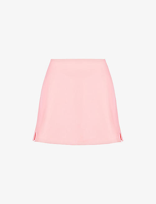 GIRLFRIEND COLLECTIVE: High-rise A-line stretch-recycled-polyester mini skort