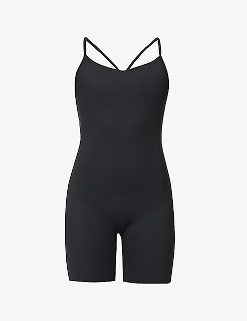 GIRLFRIEND COLLECTIVE: Barre sweetheart-neck stretch-recycled-polyester jumpsuit