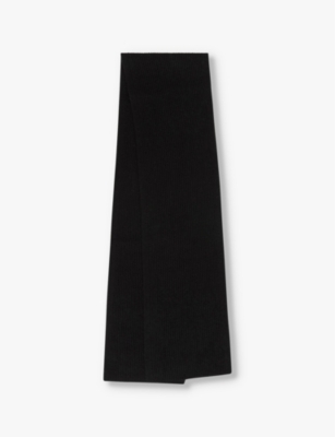 REISS: Chesterfield ribbed merino-wool scarf