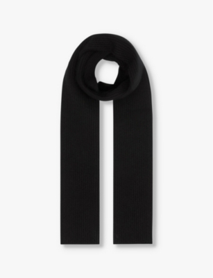 REISS: Chesterfield ribbed merino-wool scarf