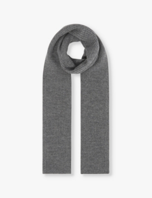 REISS: Chesterfield ribbed merino-wool scarf