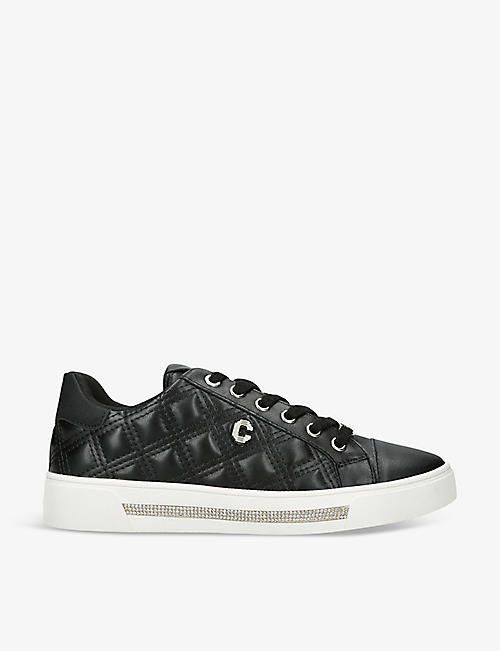 CARVELA: Diamond quilted faux-leather low-top trainers