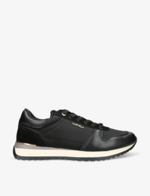CARVELA: Track Star logo-embellished nylon and leather low-top trainers