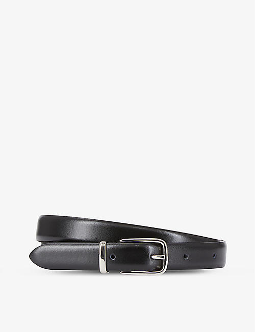 THE KOOPLES: Logo-engraved buckle leather belt