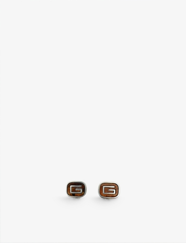 Pre-loved Givenchy rhodium-plated metal stud earrings