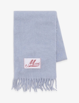 Marni Sciarpa In Alpaca In Iris Blue