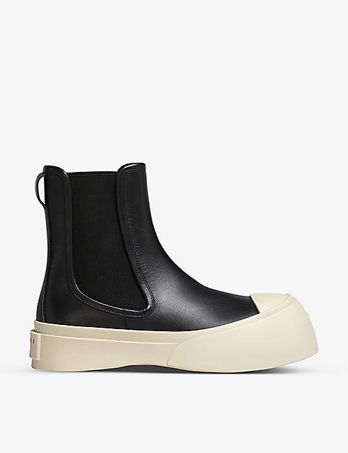 MARNI: Pablo chunky-sole leather ankle boots