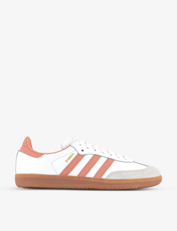 Samba OG logo-print leather low-top trainers