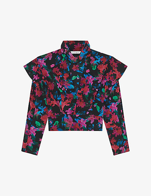 IRO: Martina floral-print silk blouse