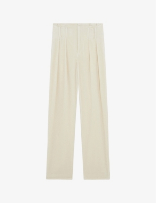 Iro Womens Ecr01 Jake Straight-leg High-rise Corduroy Cotton Trousers