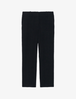 Iro Marika Embroidered Cotton Track Pants In Black