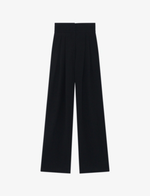 Iro Marika Embroidered Cotton Track Pants In Black