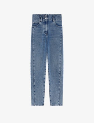 IRO: Harold faded-wash straight-leg high-rise jeans