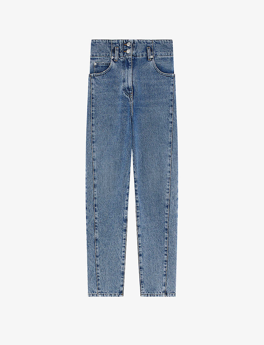 Iro Womens Blv12 Harold Faded-wash Straight-leg High-rise Jeans