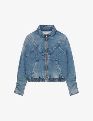 IRO: Sivra faded-wash cotton-blend jacket