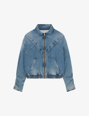 Iro Sivra Denim Jackets In Blue Cotton In Blv22