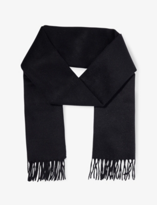 Tom Ford Mens Multicolor Black Day Checked Wool Scarf