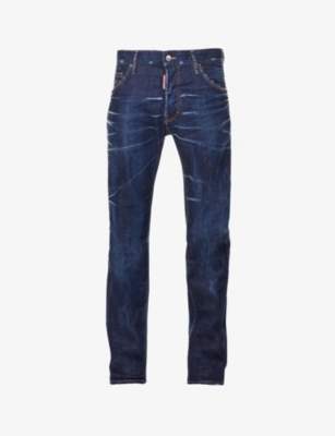 Dsquared2 Mens Cool Guy Slim-fit Tapered-leg Stretch-denim Jeans