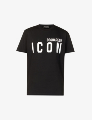 DSQUARED2: Icon logo-print short-sleeve cotton-jersey T-shirt