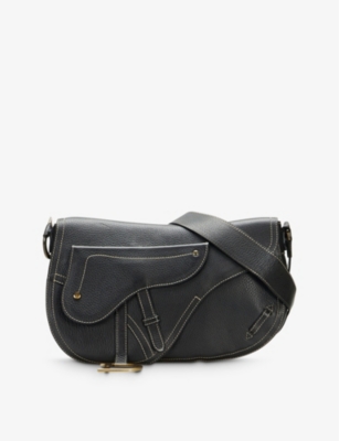 RESELFRIDGES: Pre-loved Dior Saddle leather cross-body bag