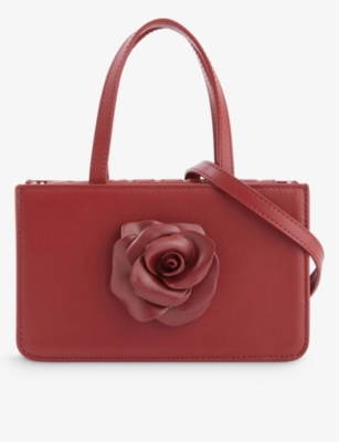 Puppets and Puppets Red Small Rose Bag - Oxblood