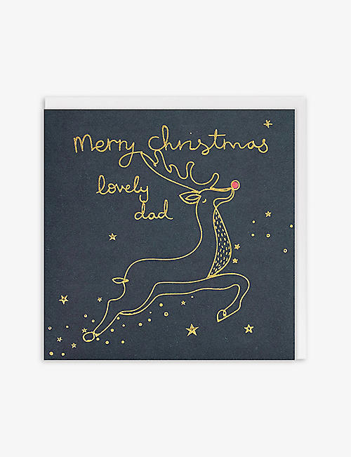 SELFRIDGES EDIT: Merry Christmas Lovely Dad Christmas card 14cm x 14cm