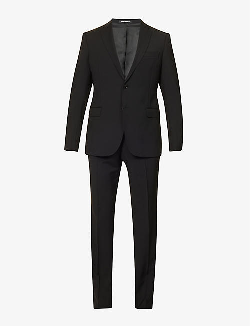 EMPORIO ARMANI: Single-breasted notched-lapel regular-fit wool suit