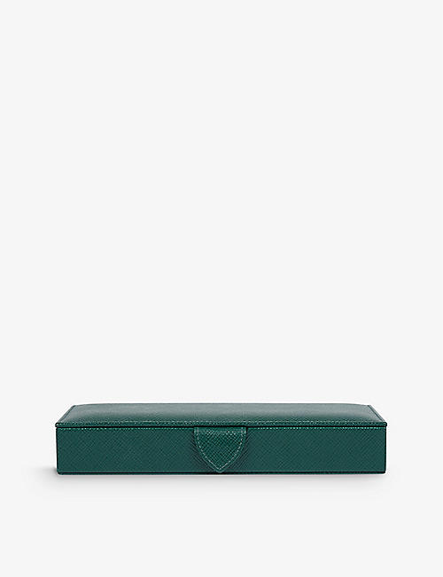 SMYTHSON: Eight-slot leather cufflink box