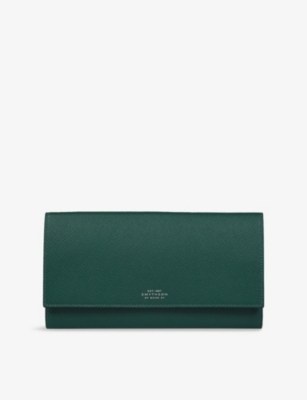 SMYTHSON: Marshall crocodile-embossed calf-leather travel wallet